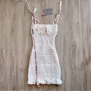 House of CB Allie white mini sun dress